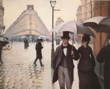 Gustave Caillebotte Paris Street A Rainy Day (mk09) oil painting picture